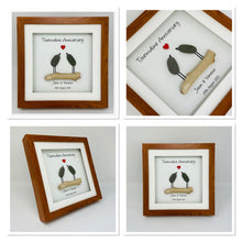 Load image into Gallery viewer, 38th Tourmaline 38 Years Wedding Anniversary Frame - Pebble Birds