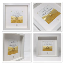 Load image into Gallery viewer, Wedding Day Ribbon Frame - Yellow Gold Pebble