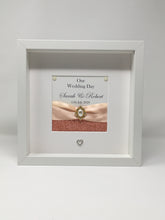 Load image into Gallery viewer, Wedding Day Ribbon Frame - Coral Pebble