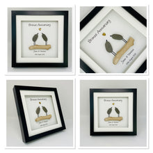 Load image into Gallery viewer, 19th Bronze 19 Years Wedding Anniversary Frame - Pebble Birds