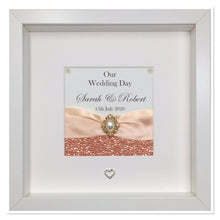Load image into Gallery viewer, Wedding Day Ribbon Frame - Coral Pebble