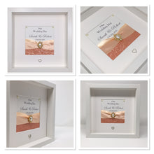 Load image into Gallery viewer, Wedding Day Ribbon Frame - Coral Pebble
