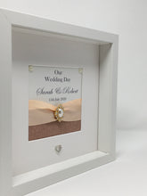 Load image into Gallery viewer, Wedding Day Ribbon Frame - Coral Glitter
