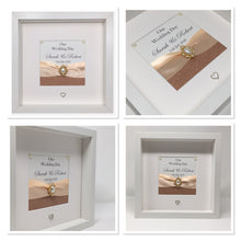 Load image into Gallery viewer, Wedding Day Ribbon Frame - Coral Glitter