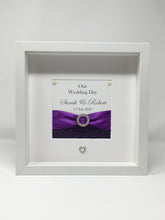 Load image into Gallery viewer, Wedding Day Ribbon Frame - Purple Pebble