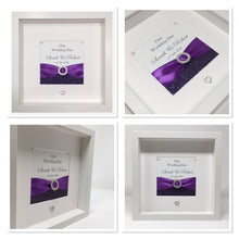 Load image into Gallery viewer, Wedding Day Ribbon Frame - Purple Pebble