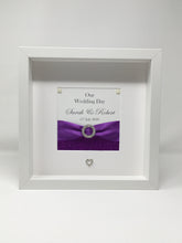 Load image into Gallery viewer, Wedding Day Ribbon Frame - Purple Glitter