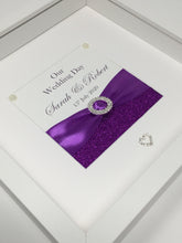 Load image into Gallery viewer, Wedding Day Ribbon Frame - Purple Glitter