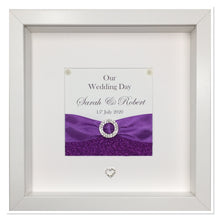 Load image into Gallery viewer, Wedding Day Ribbon Frame - Purple Glitter