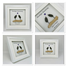 Load image into Gallery viewer, 33rd Amethyst 33 Years Wedding Anniversary Frame - Pebble Birds
