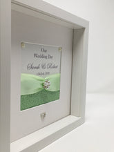 Load image into Gallery viewer, Wedding Day Ribbon Frame - Mint Green Pebble