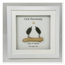 Load image into Gallery viewer, 35th Coral 35 Years Wedding Anniversary Frame - Pebble Birds