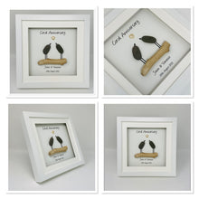 Load image into Gallery viewer, 35th Coral 35 Years Wedding Anniversary Frame - Pebble Birds