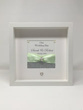 Load image into Gallery viewer, Wedding Day Ribbon Frame - Mint Green Glitter