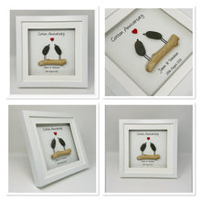 Load image into Gallery viewer, 2nd Cotton 2 Years Wedding Anniversary Frame - Pebble Birds