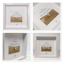 Load image into Gallery viewer, Wedding Day Ribbon Frame - Champagne Gold Pebble