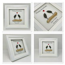 Load image into Gallery viewer, 9th Pottery 9 Years Wedding Anniversary Frame - Pebble Birds