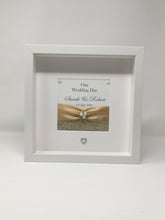 Load image into Gallery viewer, Wedding Day Ribbon Frame - Champagne Gold Glitter