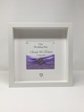 Load image into Gallery viewer, Wedding Day Ribbon Frame - Lilac Pebble