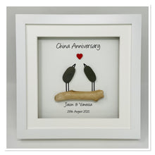 Load image into Gallery viewer, 20th China 20 Years Wedding Anniversary Frame - Pebble Birds