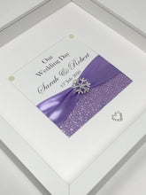 Load image into Gallery viewer, Wedding Day Ribbon Frame - Lilac Pebble