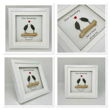 Load image into Gallery viewer, 20th China 20 Years Wedding Anniversary Frame - Pebble Birds