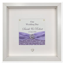 Load image into Gallery viewer, Wedding Day Ribbon Frame - Lilac Pebble