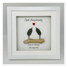 Load image into Gallery viewer, 34th Opal 34 Years Wedding Anniversary Frame - Pebble Birds