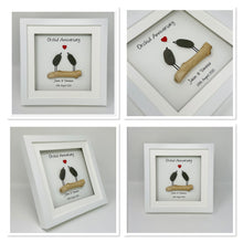 Load image into Gallery viewer, 28th Orchid 28 Years Wedding Anniversary Frame - Pebble Birds