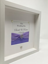 Load image into Gallery viewer, Wedding Day Ribbon Frame - Lilac Glitter