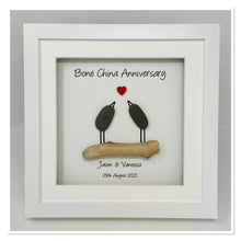 Load image into Gallery viewer, 36th Bone China 36 Years Wedding Anniversary Frame - Pebble Birds
