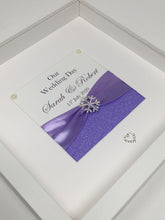 Load image into Gallery viewer, Wedding Day Ribbon Frame - Lilac Glitter