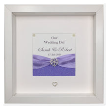 Load image into Gallery viewer, Wedding Day Ribbon Frame - Lilac Glitter
