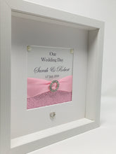 Load image into Gallery viewer, Wedding Day Ribbon Frame - Pale Pink Pebble
