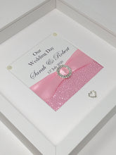 Load image into Gallery viewer, Wedding Day Ribbon Frame - Pale Pink Pebble