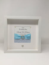 Load image into Gallery viewer, Wedding Day Ribbon Frame - Pale Blue Pebble