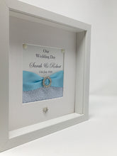 Load image into Gallery viewer, Wedding Day Ribbon Frame - Pale Blue Pebble