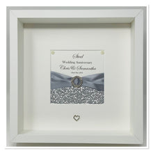 Load image into Gallery viewer, 11th Steel 11 Years Wedding Anniversary Ribbon Frame - Pebble
