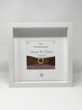 Load image into Gallery viewer, Wedding Day Ribbon Frame - Chocolate Pebble