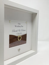 Load image into Gallery viewer, Wedding Day Ribbon Frame - Chocolate Pebble