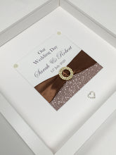 Load image into Gallery viewer, Wedding Day Ribbon Frame - Chocolate Pebble