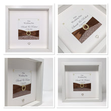Load image into Gallery viewer, Wedding Day Ribbon Frame - Chocolate Pebble