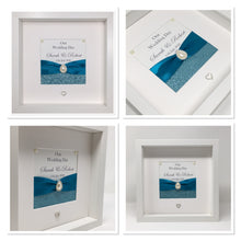 Load image into Gallery viewer, Wedding Day Ribbon Frame - Teal Pebble