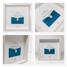Load image into Gallery viewer, Wedding Day Ribbon Frame - Teal Glitter