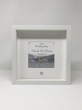 Load image into Gallery viewer, Wedding Day Ribbon Frame - Silver Pebble
