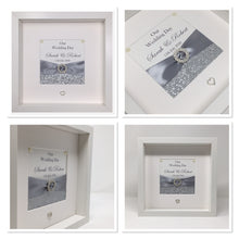Load image into Gallery viewer, Wedding Day Ribbon Frame - Silver Pebble