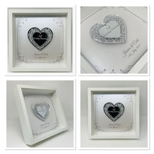 Load image into Gallery viewer, 1st 1 Year Paper Wedding Anniversary Frame - Intricate Mirror Heart