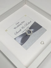 Load image into Gallery viewer, Wedding Day Ribbon Frame - Silver Glitter