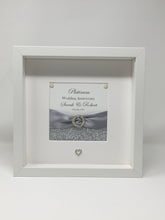 Load image into Gallery viewer, 70th Platinum 70 Years Wedding Anniversary Ribbon Frame - Pebble
