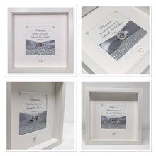 Load image into Gallery viewer, 70th Platinum 70 Years Wedding Anniversary Ribbon Frame - Pebble